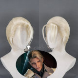 Final Fantasy Rufus Shinra Kurasame Susaya Grey Purple Blonde Cosplay Wig