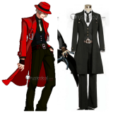 BLAZBLUE Hazama Black Red Cosplay Costume