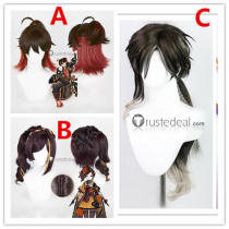 Genshin Impact Gaming Chiori Sethos Brown Red Cosplay Wig