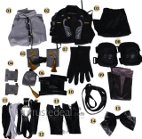 Wuthering Waves Protagonist Male Female Rover Black Cosplay Costume