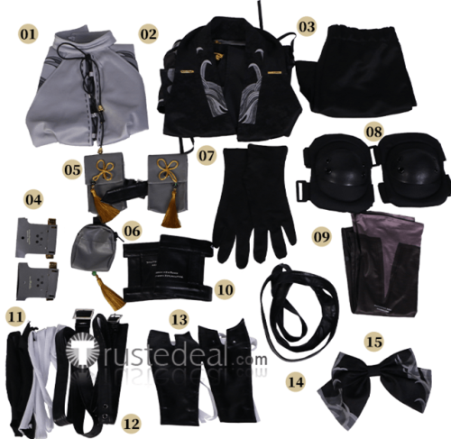 Wuthering Waves Protagonist Male Female Rover Black Cosplay Costume