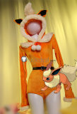 Gijinka Gengar Flareon Vaporeon Blue Jumpsuit Swimsuit Purple Bunny Suit Cosplay Costume