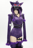 Gijinka Gengar Flareon Vaporeon Blue Jumpsuit Swimsuit Purple Bunny Suit Cosplay Costume