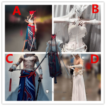 League of Legends LOL Yone White Skirt Bandages Genderbend Female Cosplay Costume 2