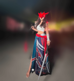 League of Legends LOL Yone White Skirt Bandages Genderbend Female Cosplay Costume 2