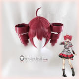 VOCALOID Kasane Teto Red Ponytails Twin Drills Cosplay Wig