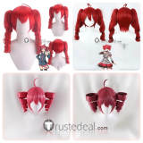 VOCALOID Kasane Teto Red Ponytails Twin Drills Cosplay Wig