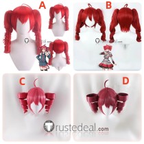 VOCALOID Kasane Teto Red Ponytails Twin Drills Cosplay Wig