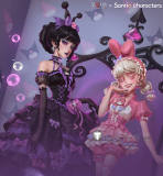 Identity V Sanrio Bloody Queen Mary Kuromi My Melody Cheerleader Pink Gothic Lolita Cosplay Costume
