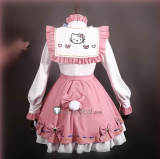 Identity V Sanrio Hello Kitty Dream Gardener Emma Woods Pink Lolita Dress Cosplay Costume