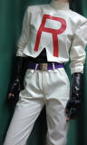 Pokemon Team Rocket James White Cosplay Costume Pleather Version