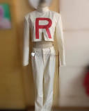 Pokemon Team Rocket James White Cosplay Costume Pleather Version