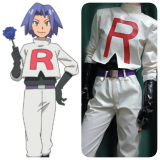 Pokemon Team Rocket James White Cosplay Costume Pleather Version
