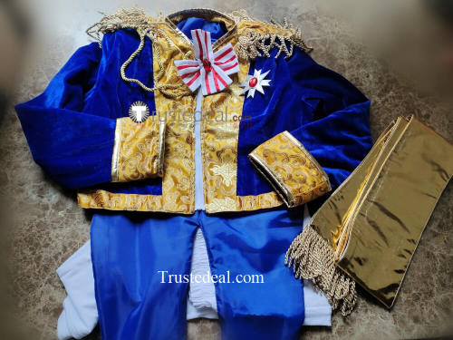The Rose of Versailles Oscar Francois de Jarjeyes Blue Cosplay Costume