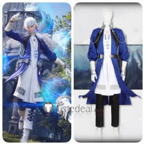 Final Fantasy XIV FF14 FFXIV Endwalker Alphinaud Leveilleur Blue Cosplay Costume