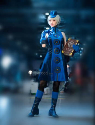 Persona 3 Reload P3R Fuuka Yamagishi Battle Uniform Elizabeth Blue Dress Cosplay Costume