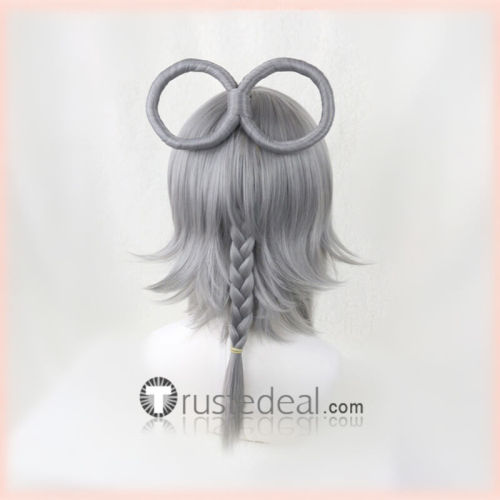 Vocaloid Luo TianYi Cheongsam Dark Gray Silver Cosplay Wig 120cm