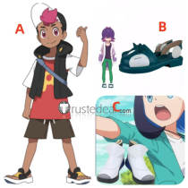 Pokemon Horizons The Series Pocket Monsters Liko and Roy's Departure Liko Roy Dot Cosplay Shoes Boots Slippers