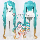 Vocaloid Miku Hatsune Magical Mirai Racing Snow Miku 2025 Blue Green Cosplay Wig