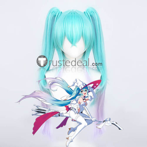 Vocaloid Miku Hatsune Magical Mirai Racing Snow Miku 2025 Blue Green Cosplay Wig