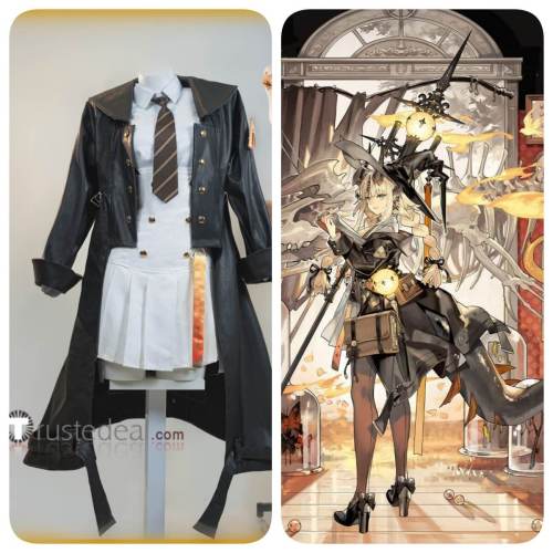 Arknights Reed The Flame Shadow Witch Black White New Skin Cosplay Costume