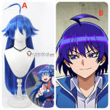 Mairimashita Iruma kun Akudol Demdol Evidol Evil Iruma Suzuki Female Purple Blue Cosplay Wig