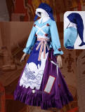 Touhou Project Miyoi Okunoda Blue Cosplay Costume