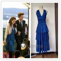 Commission Twilight Bella Swan Blue Prom Dress Cosplay Costume
