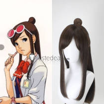 Gyakuten Saiban Houzuki Akane Brown Styled Cosplay Wig