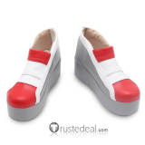 Pokemon Gold Ethan Lucas Kouki Lyra White Red Cosplay Shoes Boots