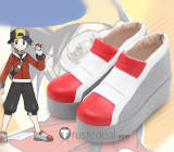 Pokemon Gold Ethan Lucas Kouki Lyra White Red Cosplay Shoes Boots