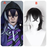 Black Butler Kuroshitsuji Public School Arc Gregory Violet Black Purple Silver White Cosplay Wig