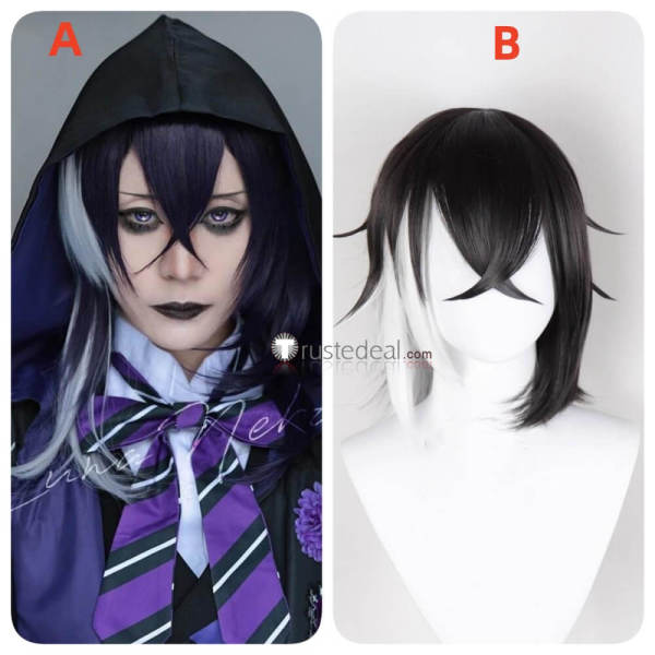 Black Butler Kuroshitsuji Public School Arc Gregory Violet Black Purple Silver White Cosplay Wig