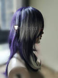 Black Butler Kuroshitsuji Public School Arc Gregory Violet Black Purple Silver White Cosplay Wig