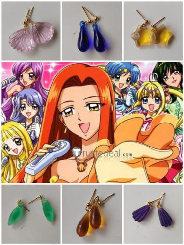 Mermaid Melody Lucia Noel Karen Coco Rina Sara Hanon Super Idol Cosplay Earrings Accessories