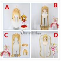 Mermaid Melody Pichi Pichi Pitch Lucia Nanami Blonde Ponytails Styled Cosplay Wig