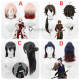 Touken Ranbu Kashagiri Fukushima Mitsutada Hanjin Magoroku Kanemoto Black Pink Brown Cosplay Wig