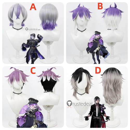 Touken Ranbu Jikkyuu Mitsutada Minamoto Kiyomaro Taikei Naotane Purple Silver Black Cosplay Wig