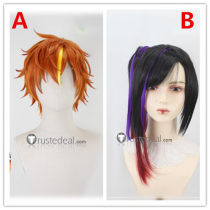 Project Sekai Colorful Stage! feat. Hatsune Miku Vivid BAD SQUAD Shiraishi An Vivid Crew Shinonome Akito Orange Ponytail Styled Cosplay Wig