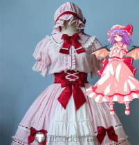 Touhou Project Remilia Scarlet Lolita Pink Cosplay Costume