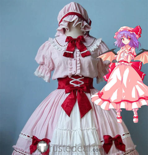 Touhou Project Remilia Scarlet Lolita Pink Cosplay Costume