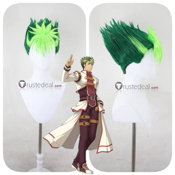 The Legend of Heroes Sora no Kiseki Kevin Graham Green Styled Cosplay Wig