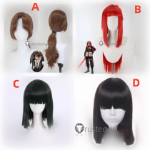 Limbus Company Gregor Yuri Ryoshu Black Red Styled Cosplay Wig