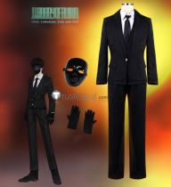 Library Of Ruina Roland Black Suit Mask Cosplay Costume