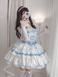 Sweet Cute Pink Blue Lolita Dress Cosplay Costume