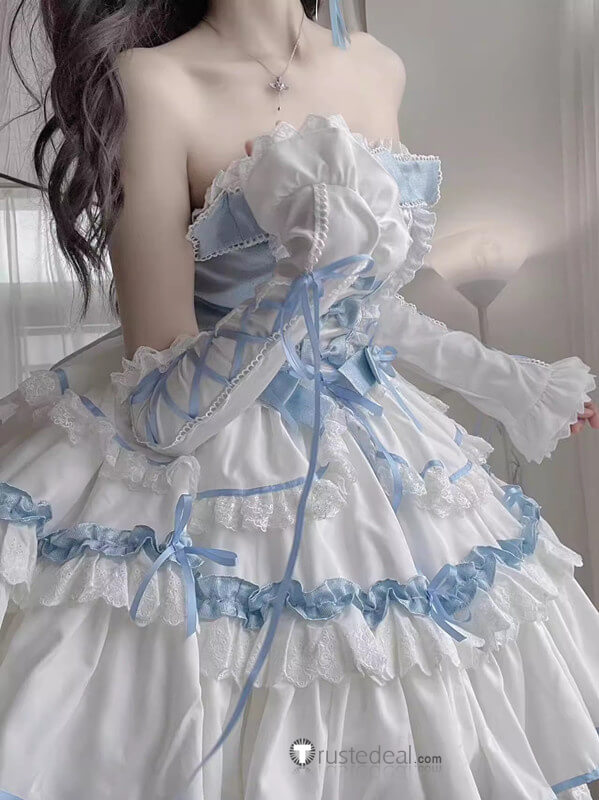 Chobits Chii Pink Blue Lolita Dress Cosplay Costume