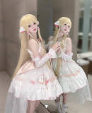 Sweet Cute Pink Blue Lolita Dress Cosplay Costume