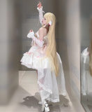 Sweet Cute Pink Blue Lolita Dress Cosplay Costume