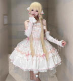 Sweet Cute Pink Blue Lolita Dress Cosplay Costume