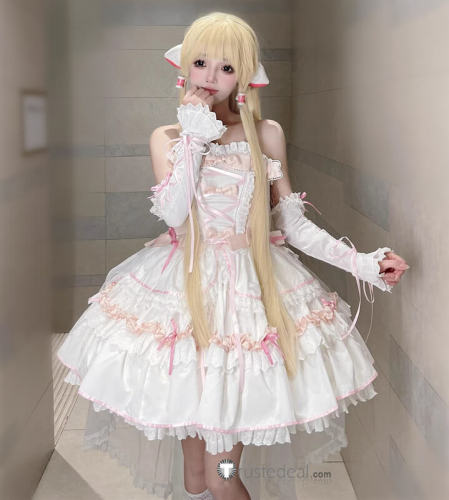 Chobits Chii Pink Blue Lolita Dress Cosplay Costume